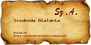 Szvoboda Atalanta névjegykártya